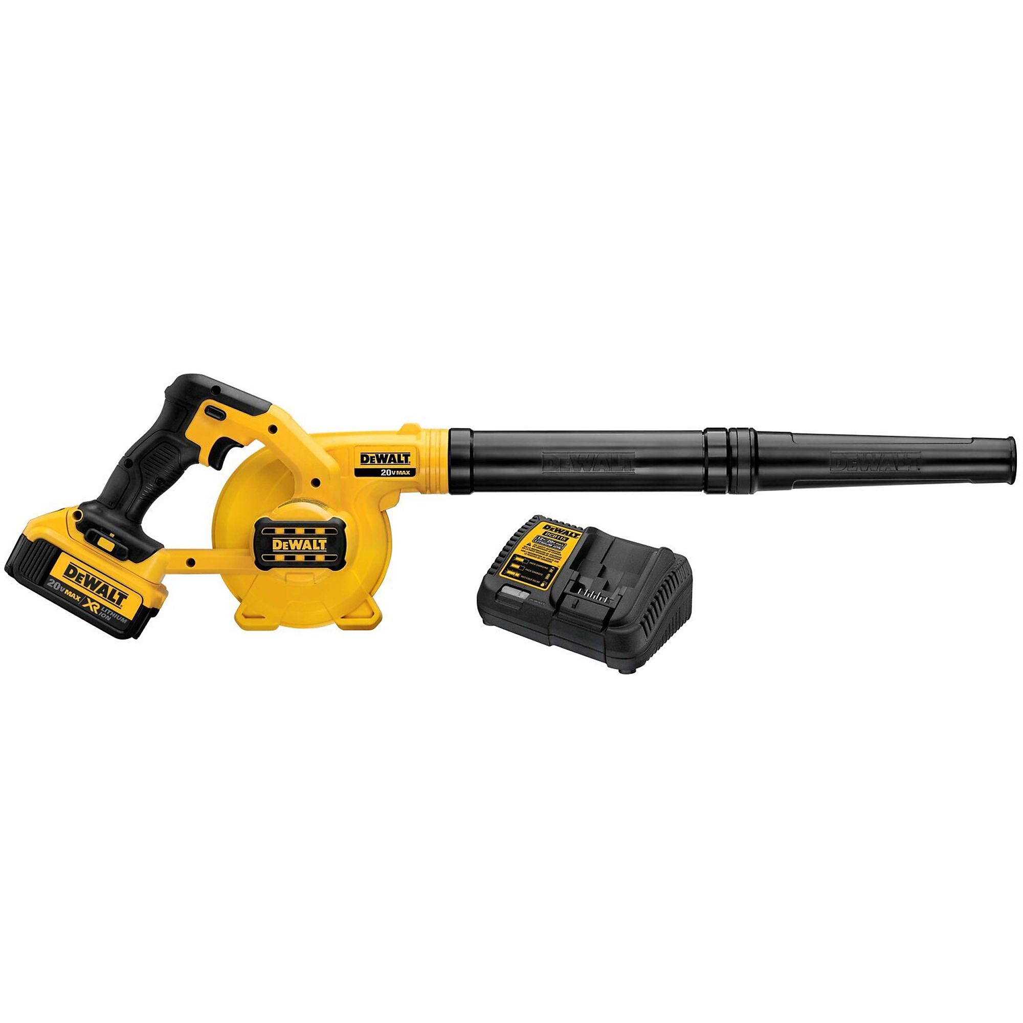 DEWALT, 20V MAX* Compact Jobsite Blower Kit, Blower Type Handheld, Model# DCE100M1